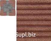 Decorative bedspread "Striped flannel", 180x200cm, density 250g/m2, color: mocha mousse