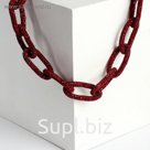 Колье "Цепь" ночь, цвет красный, 45см