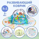 Развивающий игровой коврик с дугами 5 в 1 «Коврик мешок и игровой центр», с игрушками