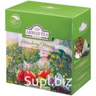Чай Ahmad Tea "Клубничный мусс", зеленый, 20 пакетиков-пирамидок по 1,8г