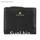 Кошелёк Cross Monaco Black, кожа наппа, гладкая, цвет чёрный, 11×9×2,5 см