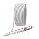 Кабель коаксиальный SAT 50 М, 75 Ом, Cu/(оплётка Cu 75%), PVC, цвет белый, бухта 20 м
