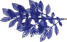Decorative branch with graceful leaves. Size: 570x230x10 mm.