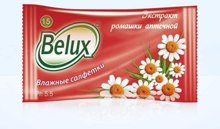 Belux Влажные салфетки с ромашкой, 15 шт