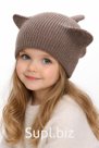 Шапка-беретка с ушками