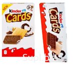 Kinder Cards шоколадно-молочное печенье с какао начинкой 76,8-128гр