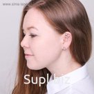 Серьги "Каффа" корона малая, цвет МИКС