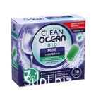 Эко-таблетки mini для ПММ Clean Ocean Bio "7 в 1" в водорастворимой пленке 300 г,  30 шт
