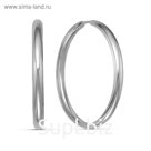 Серьги-кольца "Классика" широкие, d=4,1см, посеребрение