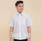 Рубашка для мальчиков с коротким рукавом Pelican, рост 140 см, цвет белый