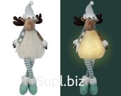 Deer table lamp with hanging legs. Color: mint. Size: 18x12x54 cm. Powered by 3xAAA batteries.