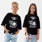 Футболка детская MINAKU: bascetball kids, чёрная, рост 128 см