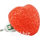 Ночник светодиодный NLA 10-HR СЕРДЦЕ красное с выключателем 230В IN HOME