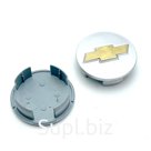 Колпачок в диск Шевроле серый жёлтый 57-61 мм 04488