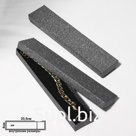 Коробочка подарочная под браслет/цепочку/часы «Блеск», 21×4 см, чёрная, вставка чёрная