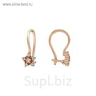 Серьги "Детские" мини звезда, позолота