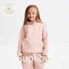 Худи детское MINAKU: Basic Line KIDS, пудровое, рост 134 см