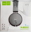 Наушники HOCO W19 Bluetooth, накладные, с микрофоном, серые