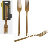 Modern Rose Gold Dinner Fork, 3-piece blister pack