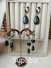 Серьги из натурального камня Серафинит