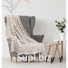 Плед "Экономь и Я" Коричневые ромбы 150х130 см, пл. 150 г/м², 100% п/э