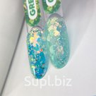 Patrisa Nail, KOREAN GEL Green гель для дизайна с глиттером, 5 гр