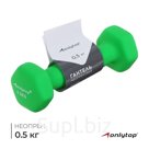 Гантель неопреновая ONLYTOP, 0,5 кг, цвет зелёный