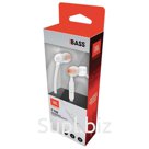 Наушники с микрофоном (гарнитура) JBL T110 WHT, проводные, 1,2 м, вкладыши, стерео, белые
