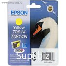 Картридж струйный Epson C13T11144A10 желтый для Epson R270/290/RX590