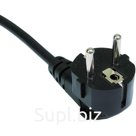 Шнур силовой черный ПВС 3*0.75 1.7м с Г-образной евровилкой S22 с Г-образной евровилкой S22