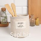 Текстильная корзинка Этель HOME, бежевая, 14×13 см, 50% хлопок, 50% п/э