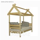 Детская кровать «Избушка», 700×1900, массив сосны, без покрытия