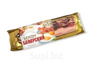 Продукт из мяса свинины мясной сырокопченый БЕКОН БАВАРСКИЙ, серв. нарезка 200 гр.