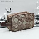 Косметичка дорожная, отдел на молнии, наружный карман, цвет бежевый