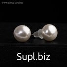 Серьги с жемчугом «Невеста» бусина d=1 шапочка, цвет белый