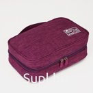 Косметичка-несессер на молнии, цвет фиолетовый