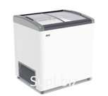 Ларь морозильный GELLAR FG 250 E гнутое стекло серый