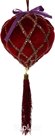 New Year's decoration Bulb Glitter hanging 13x13x47cm burgundy