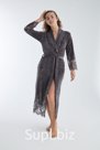 0383  Халат женский  Nusa Niki Kadife 3XL серый
