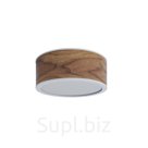 WOODLED GALACTIC Jupiter Chandelier S, attached directly to the ceiling, White, American walnut