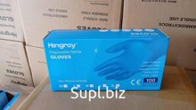 Перчатки Hongray L нитриловые 500/50, голубые ,Китай