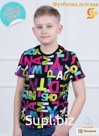 Футболка Набивка воротник риб/л, цвет черный Буквы