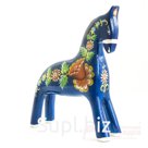 Cobalt blue horse with floral ornament