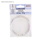 Проволока с памятью посеребрение, d=6,4см, толщина 1мм, Beadalon, для браслета, 14 грамм (ок.9 витков)