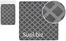 Decorative pillowcase, 45x45cm, diamond-shaped, zippered, one-sided. Color: gray (velvet)