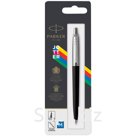 Ручка шариковая Parker "Jotter Black", синяя, 1,0мм, кнопочн., пластик. корпус, блистер