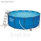 Бассейн каркасный Steel Pro Мах, 366 х 122 см, фильтр-насос, лестница, тент, 56420 Bestway