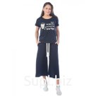 Костюм женский, размер 50, цвет тёмно-синий