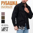 Рубашка мужская MIST oversize размер 52, черный