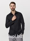 Рубашка Bawer PRDM01  муж. 80% хлопок;20% вискоза Однотонная Двойной манжет Slim Fit (Черный 02) Длинный рукав
Артикул: PRDM01-02